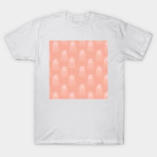 jellyfish aloha print pattern hawaii light pastel pink salmon and white T-Shirt